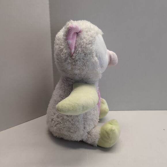 Stephan Baby Plush Sleepy Eye Owl Stuffed Animal Toy Green White Pink - Picture 3 of 10